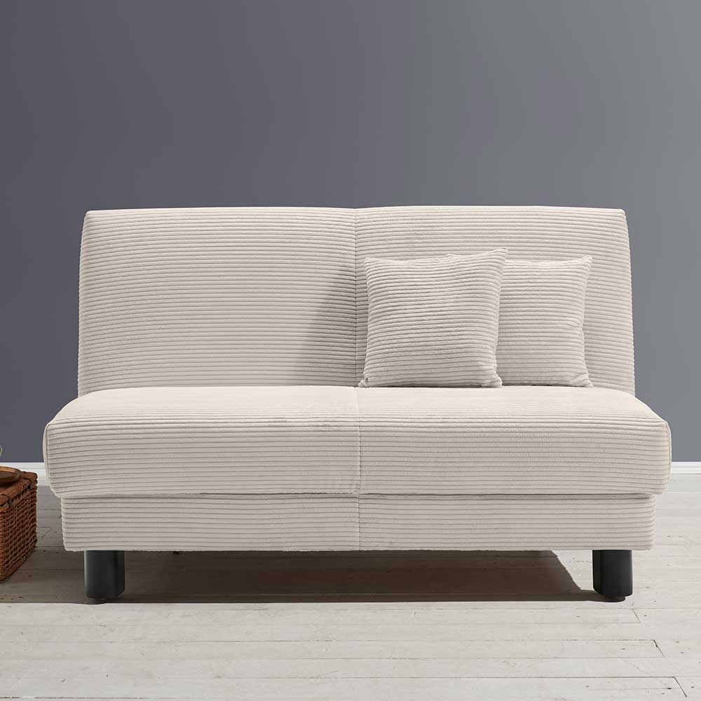 Schlafsofa zum Ausziehen in Beige Cord - Zentra