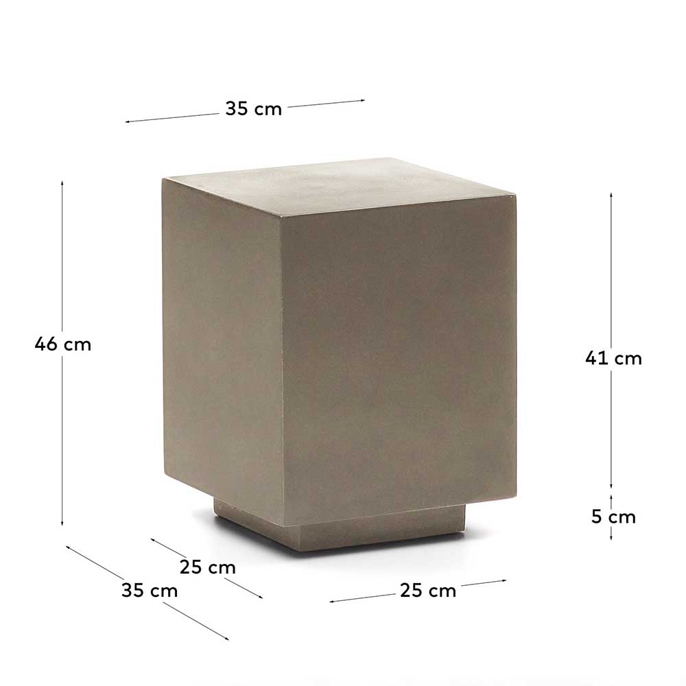 Quadratischer Beistelltisch aus Faserzement - Rosibla