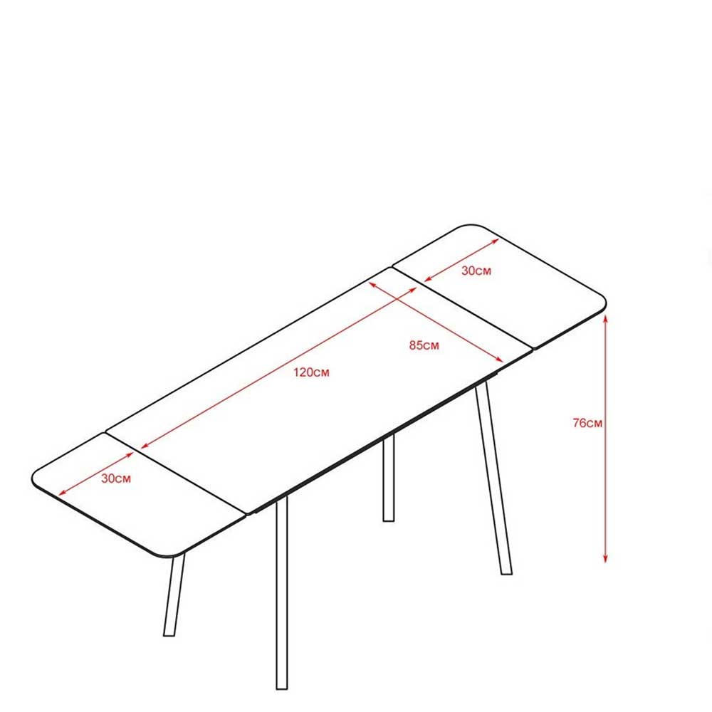 Design Ausziehtisch mit Sinterstein Platte - Jamy