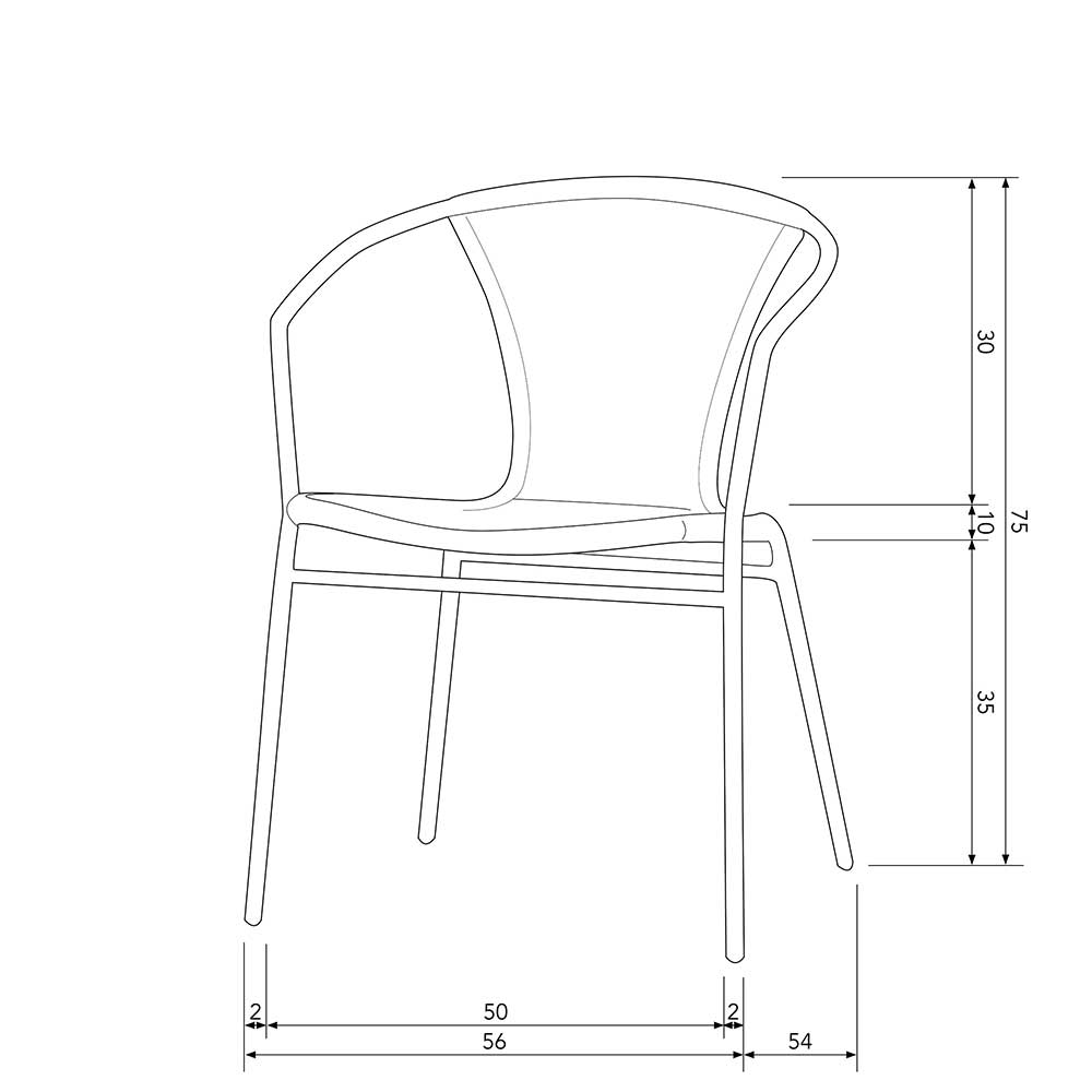 Garten Armlehnenstühle in Oliv Grün - Puertos (4er Set)