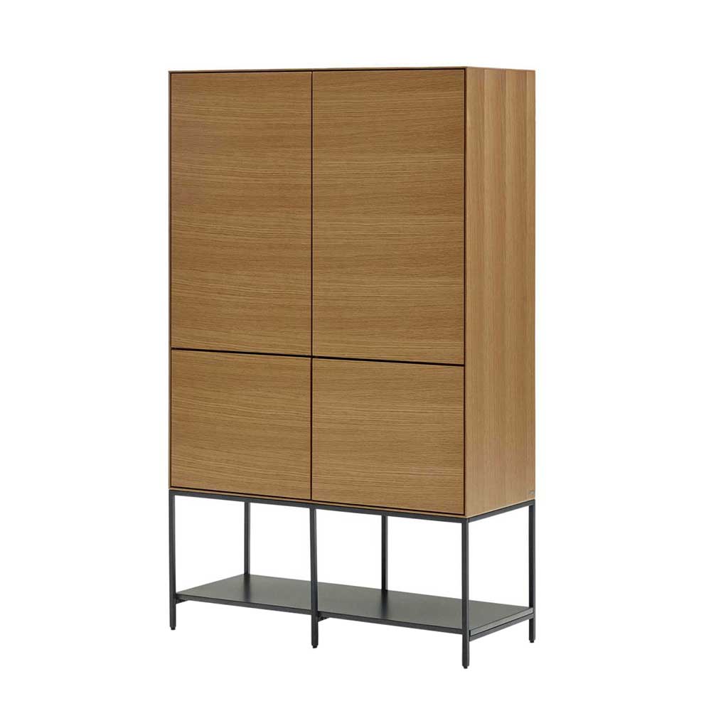 Highboard in Eichefarben und Anthrazit - Utperio