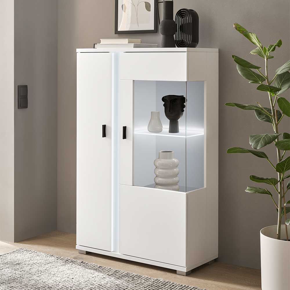 Beleuchteter Vitrinenschrank 125 cm hoch - Tirol