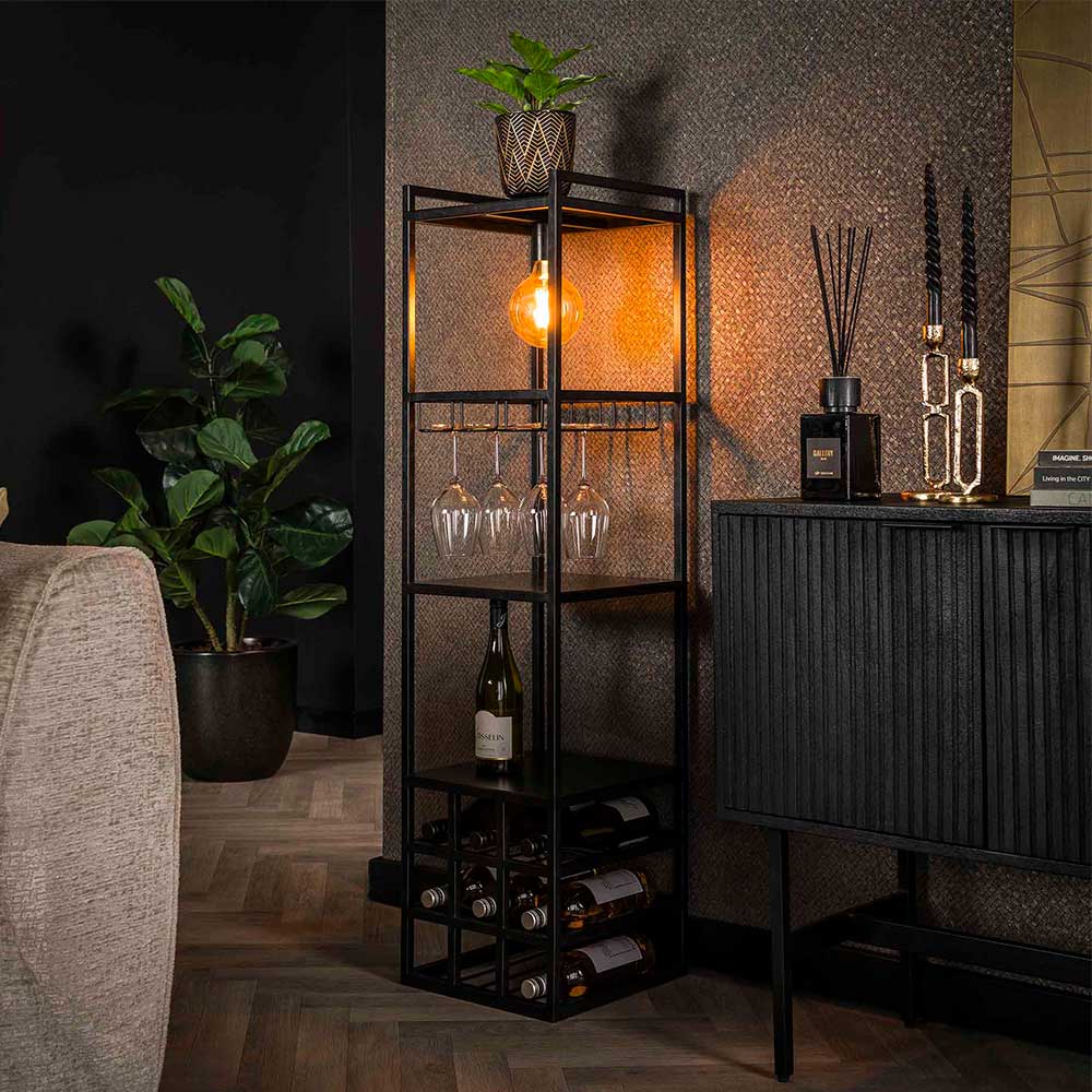 Bar Regal mit Licht im Industrial Design - Levanton