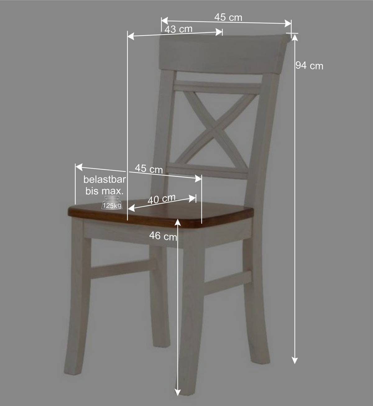 Esszimmerstuhl Barlad im Landhausstil (2er Set)