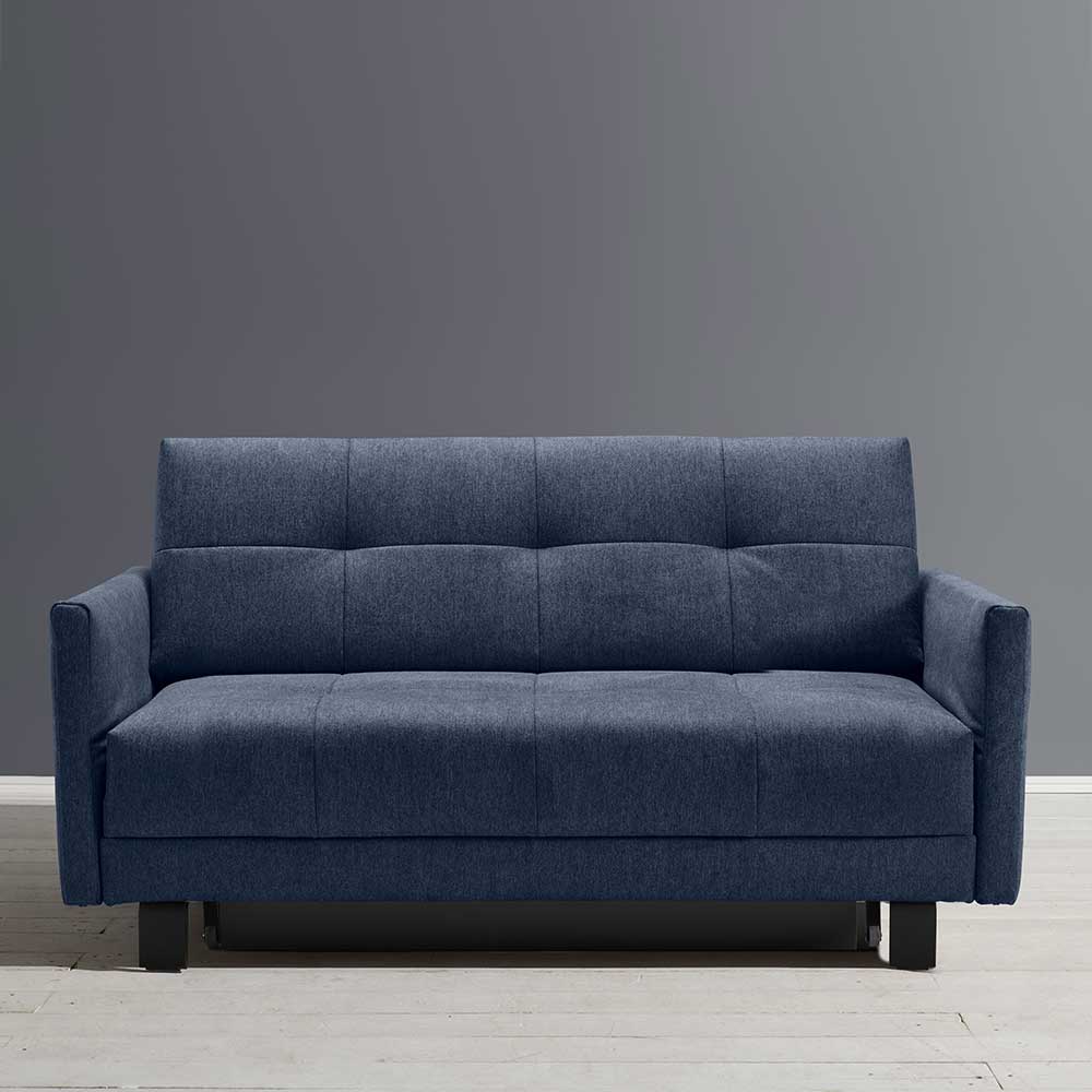 Blaues Schlafsofa mit Bettkasten - Zigaro