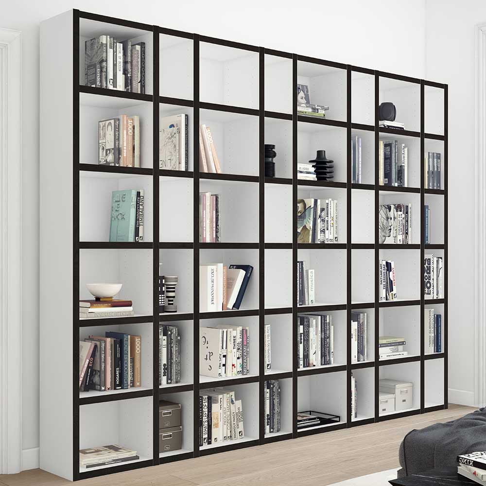 Bücher Regalwand 287 cm breit und 222 cm hoch - Rounding