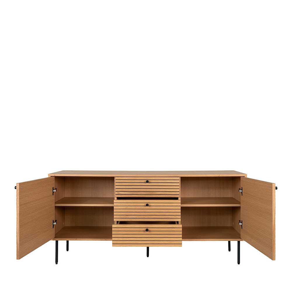 150x75x40 Sideboard in Eiche Natur Furnier - Virona