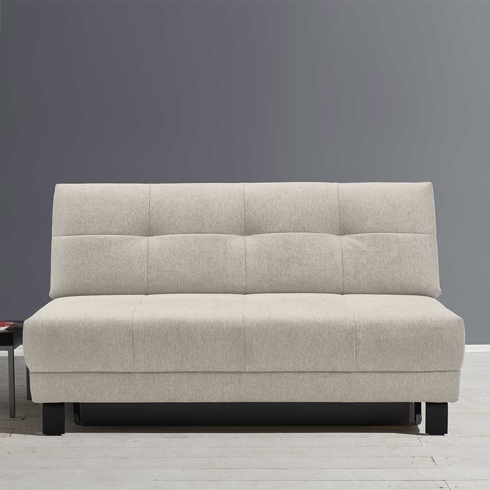 Bettcouch in Beige Stoffbezug - Jarne