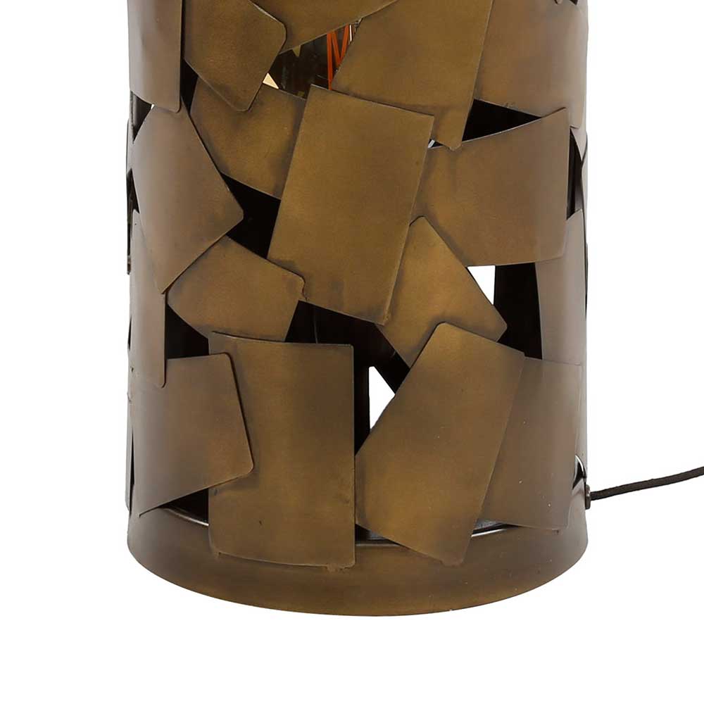 Zylindrische Tischlampe in Bronze Antik - Standing