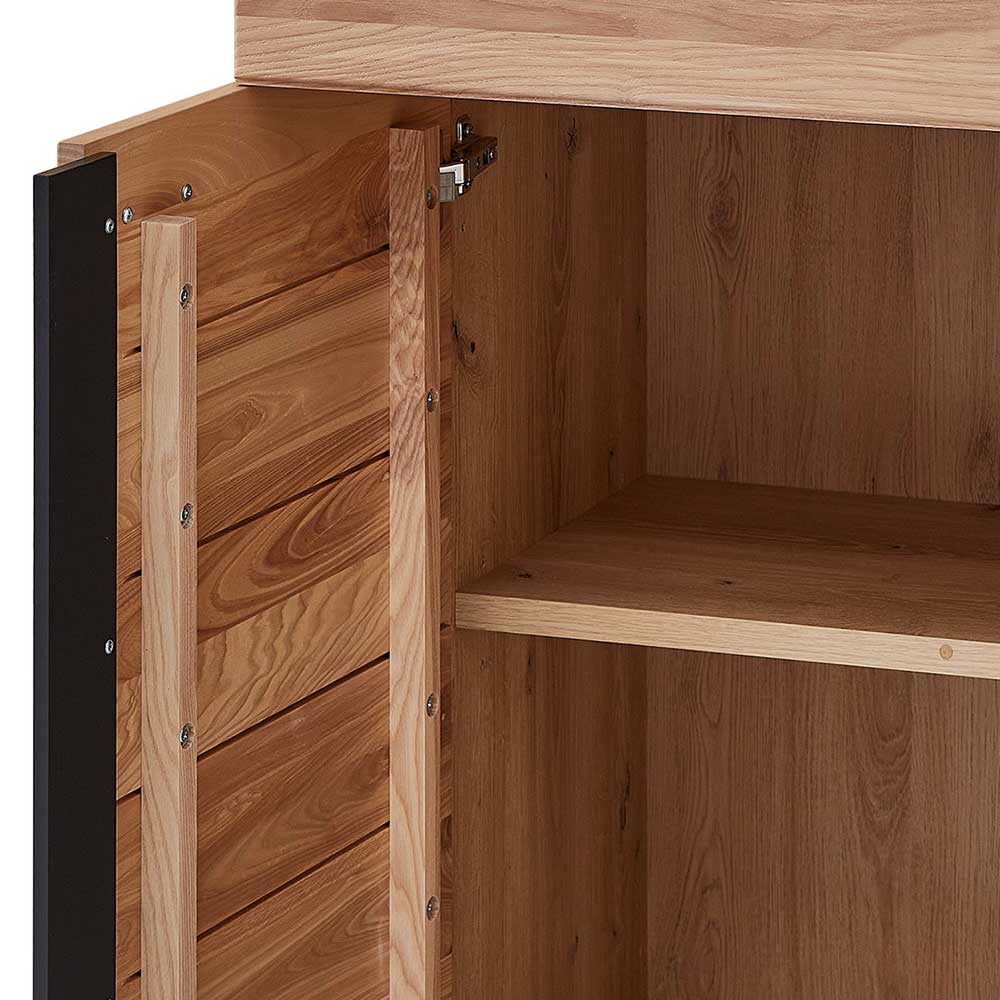 90x124x38 Teilmassiver Büroschrank modern - Emly