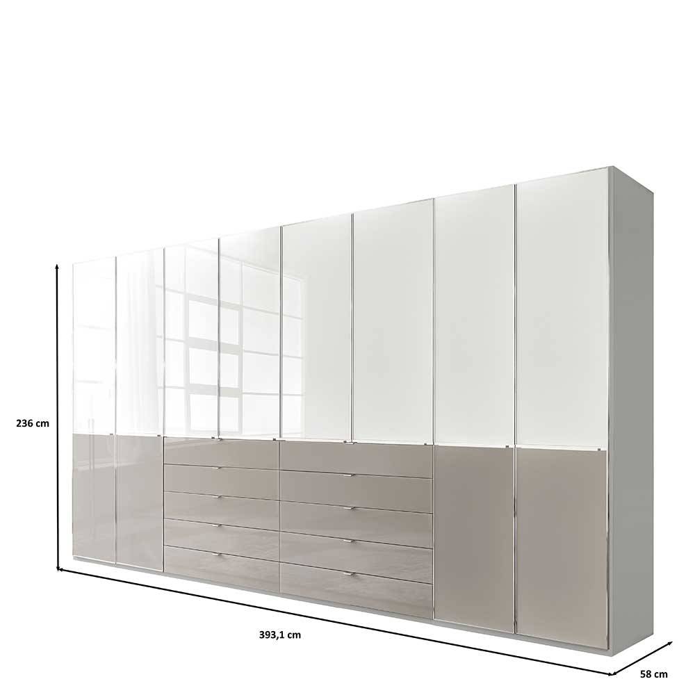 394 cm Kleiderschrank mit acht Türen - Pascan