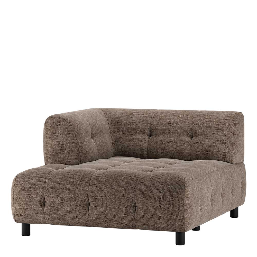 Graubraunes Eck-Sofa-Modul links 122x73x140 cm - Tulcea