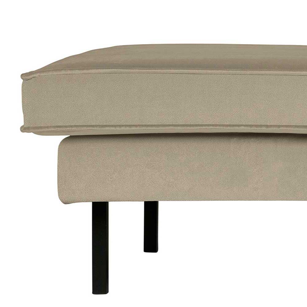 Retro Lounge Sofa in Khaki Samtbezug - Afeiro