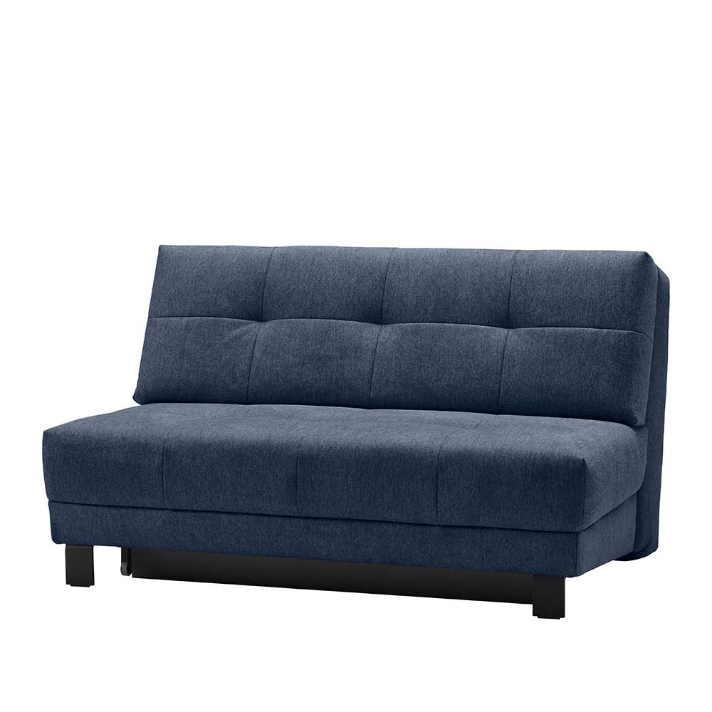 Sofa mit Bettfunktion in Blau Webstoff - Sulara