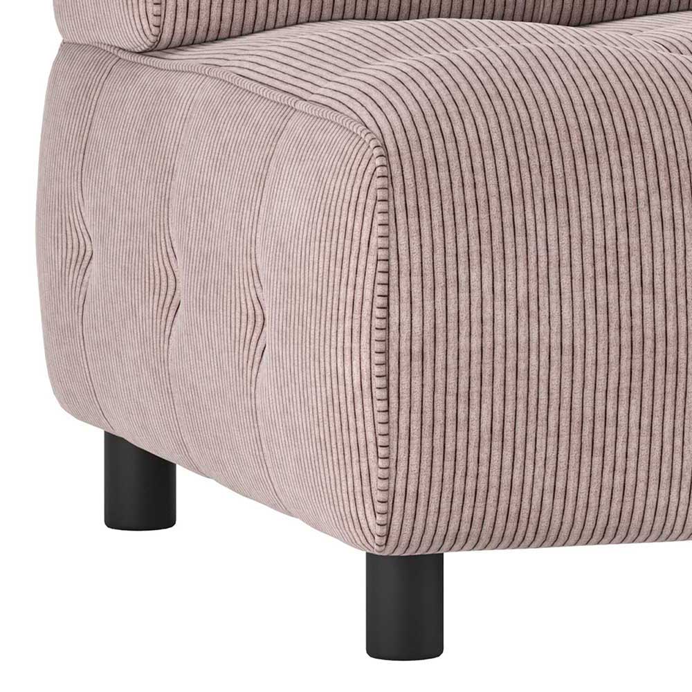 Modulcouch Eckelement in Mauve Cordbezug - Samorah