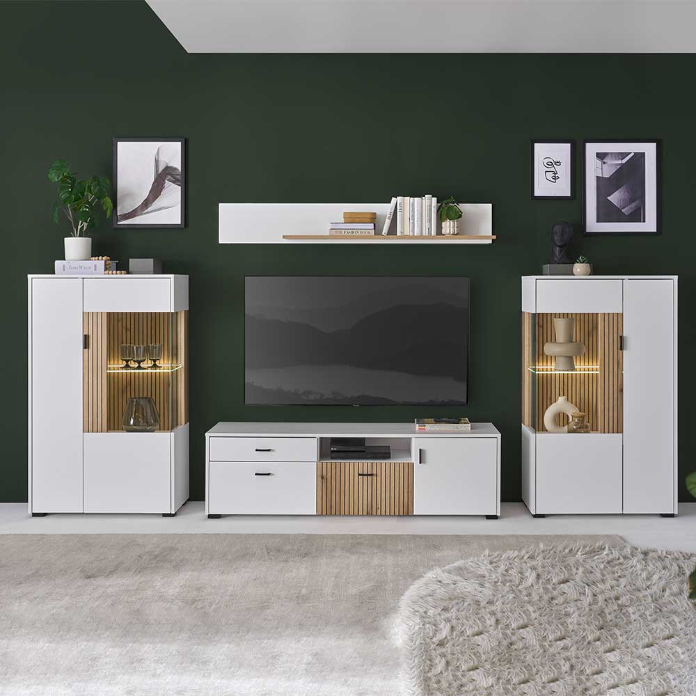 TV Anbauwand Set modern - Nenaloro (vierteilig)