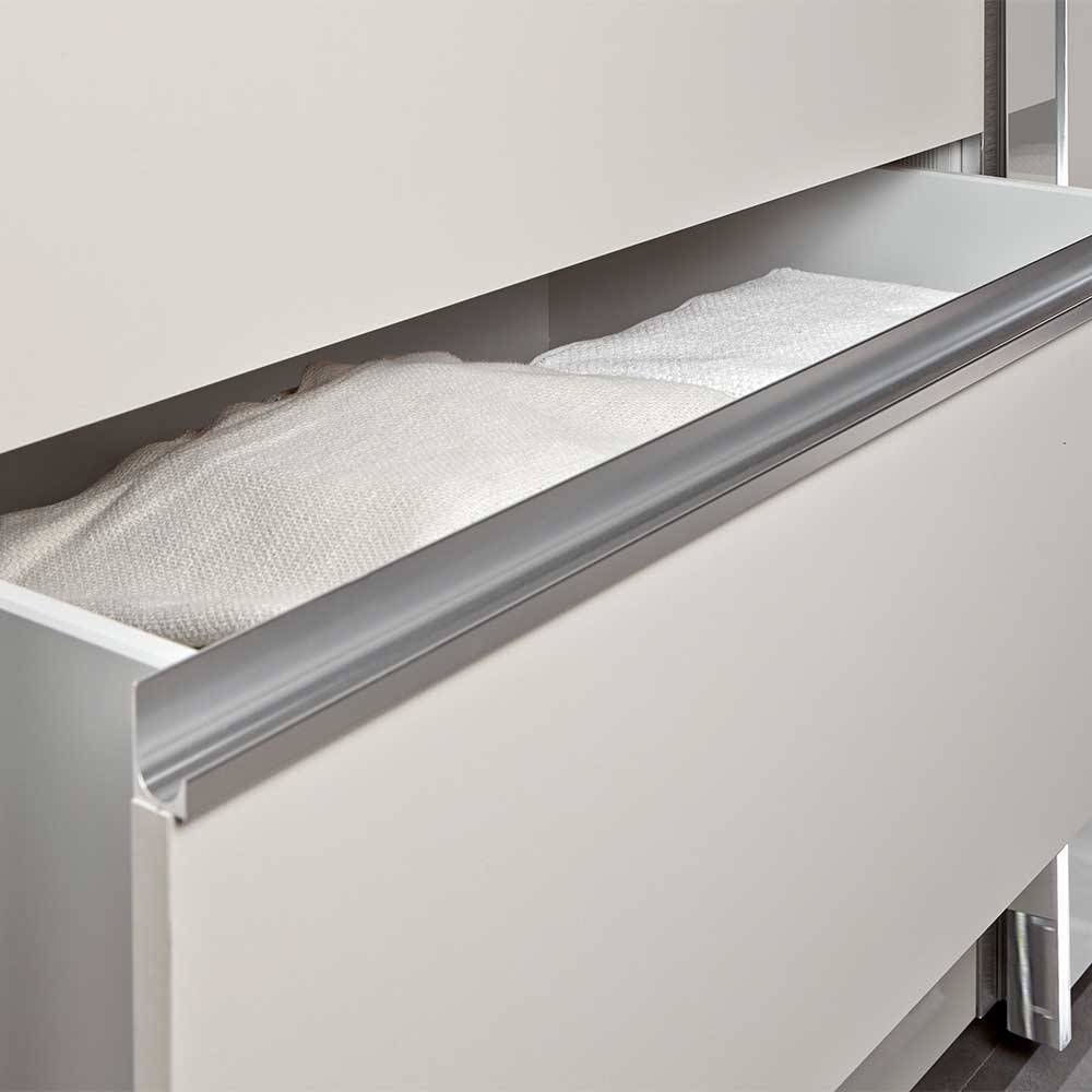 Schlafzimmerschrank in Champagner Glasfront 165 cm - Dustins