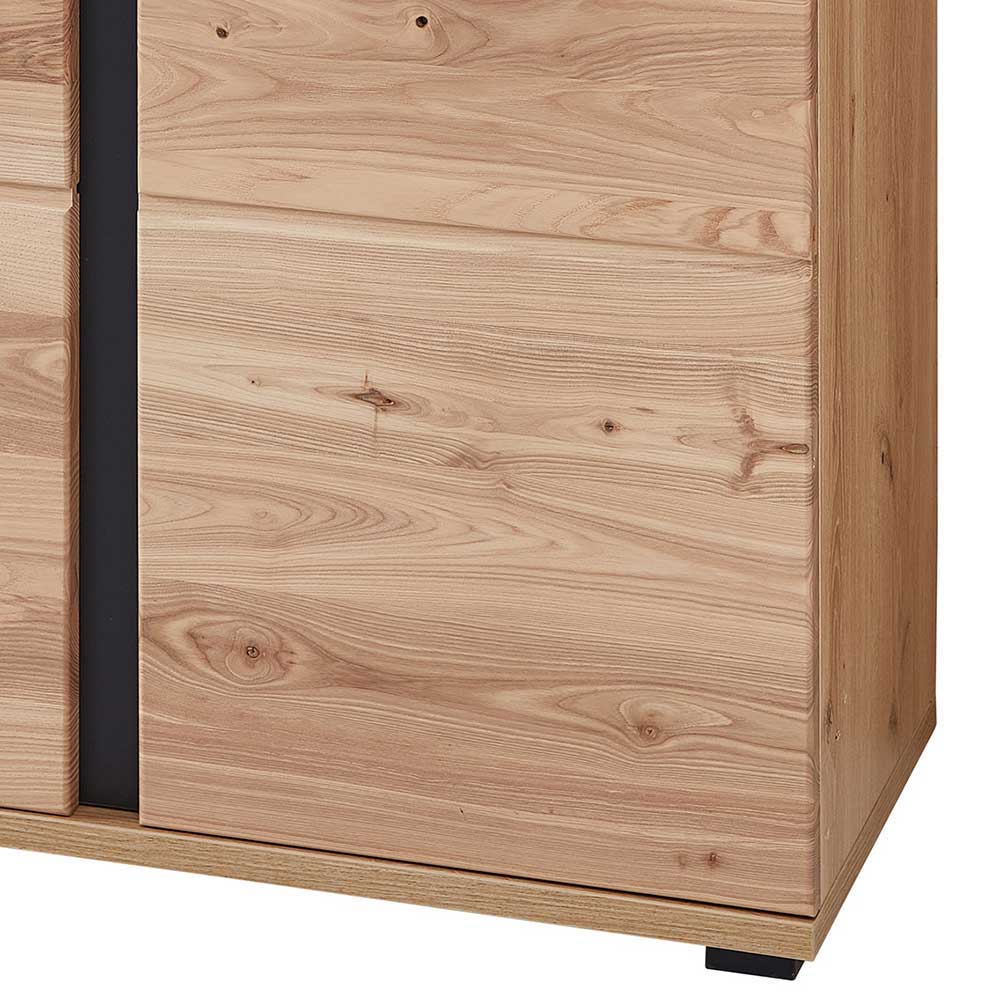 90x124x38 Teilmassiver Büroschrank modern - Emly