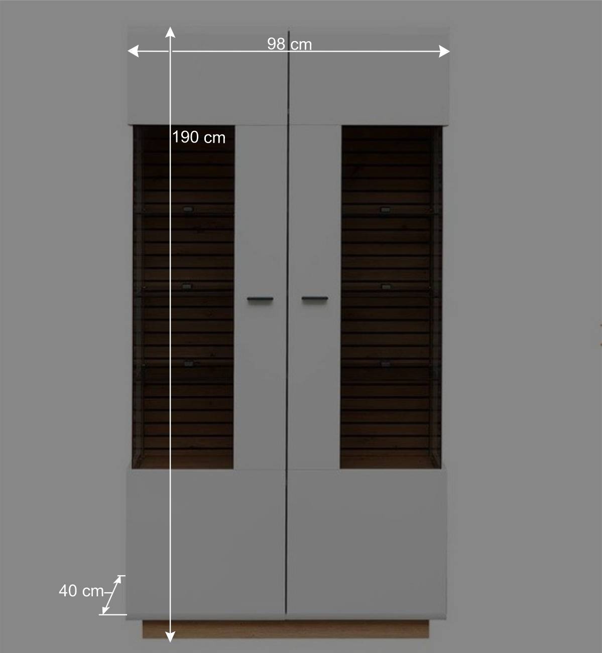 Vitrinenschrank mit Doppeltür - Niam