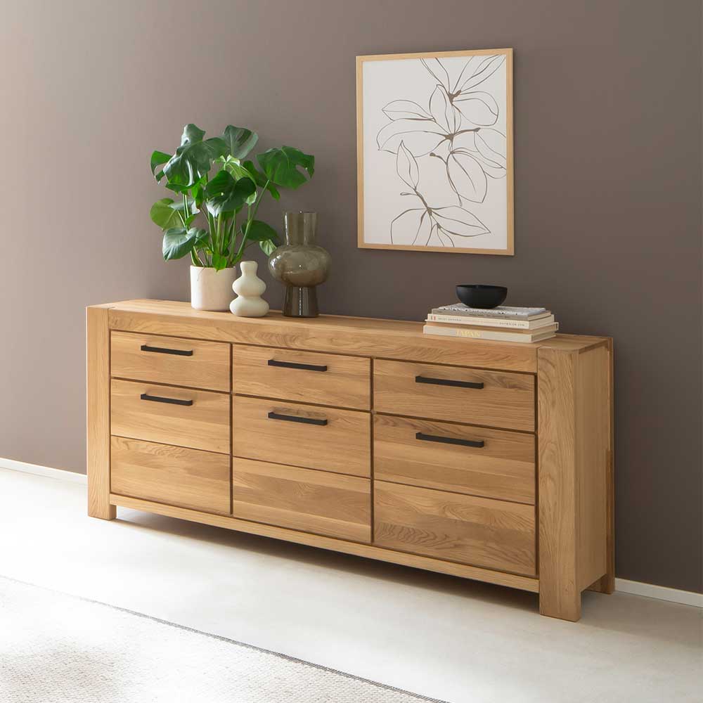 Wildeiche Sideboard teilmassiv - Sophia