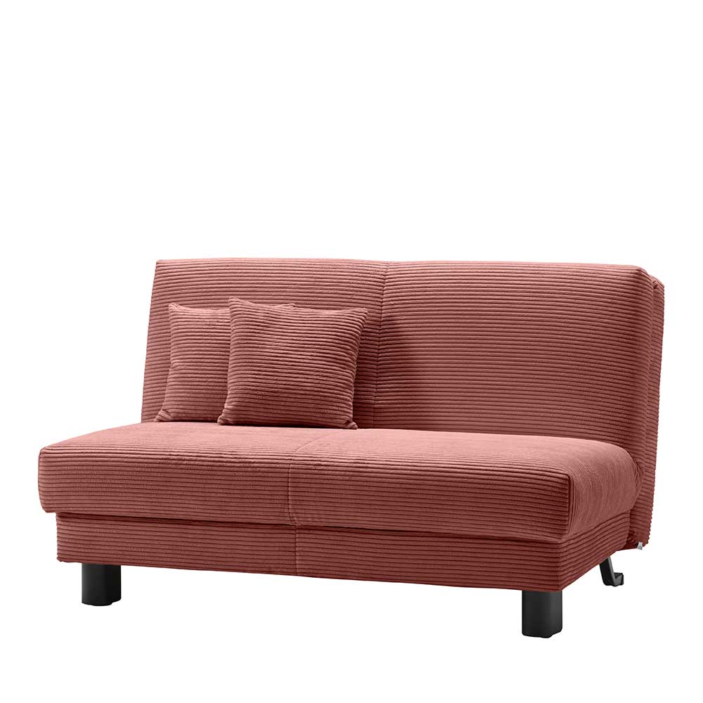 Cord Faltsofa in Rot 145x85x100 - Jannik