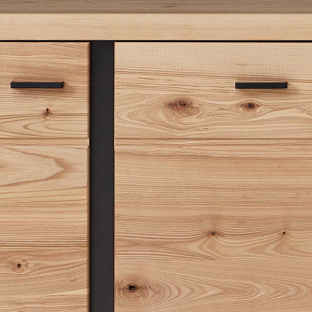 123x121x42 3-türiges Highboard teilmassiv - Latenda