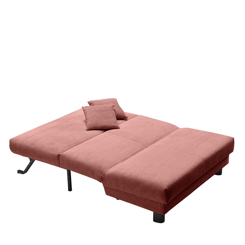 Cord Faltsofa in Rot 145x85x100 - Jannik