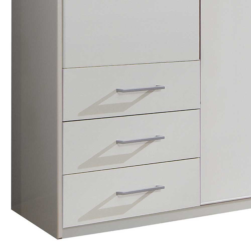 Schlafzimmerschrank in Weiß 225 cm breit - Clewono