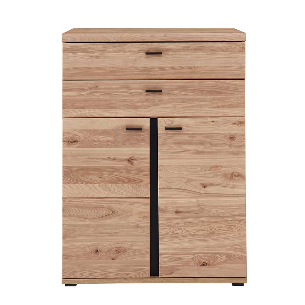 90x124x38 Teilmassiver Büroschrank modern - Emly