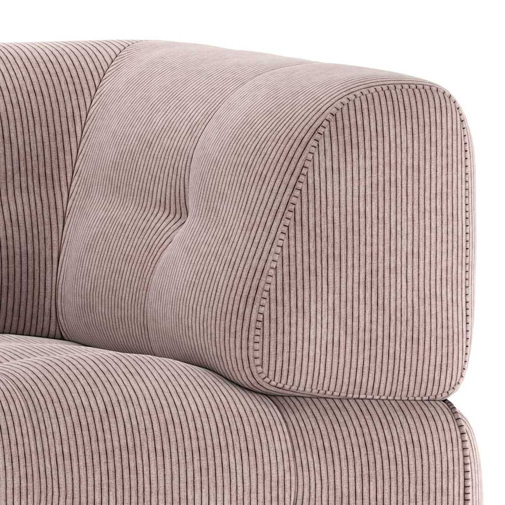 Modulcouch Eckelement in Mauve Cordbezug - Samorah