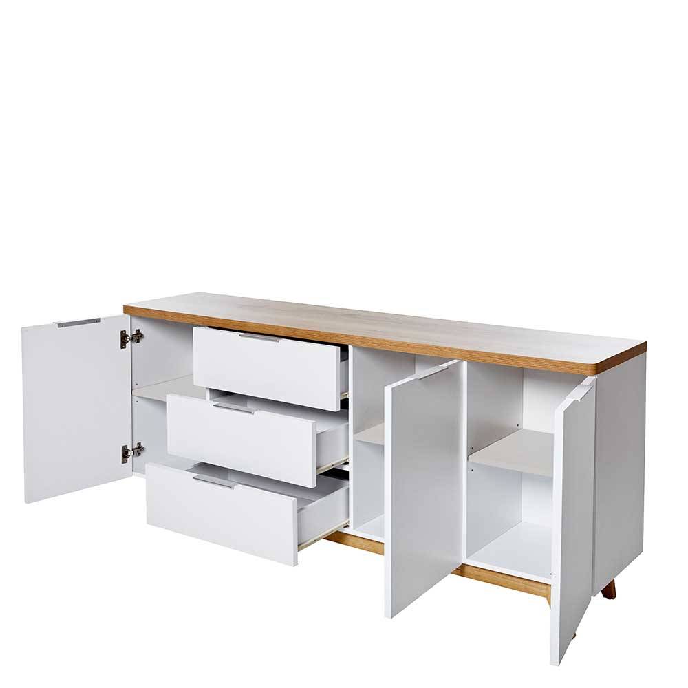 180 cm breites Sideboard in Weiß - Xuana