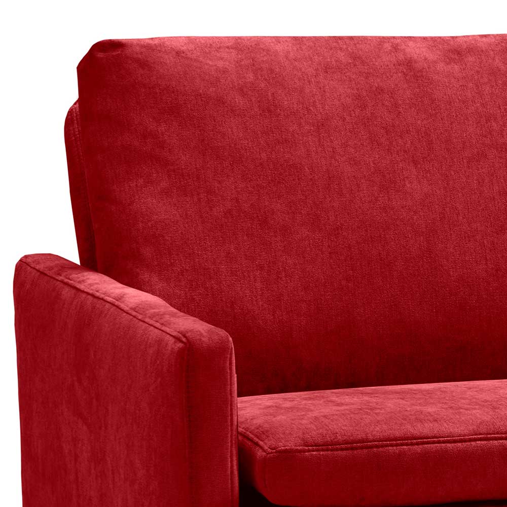 Couchbett in Rot mit Eiche - Samona