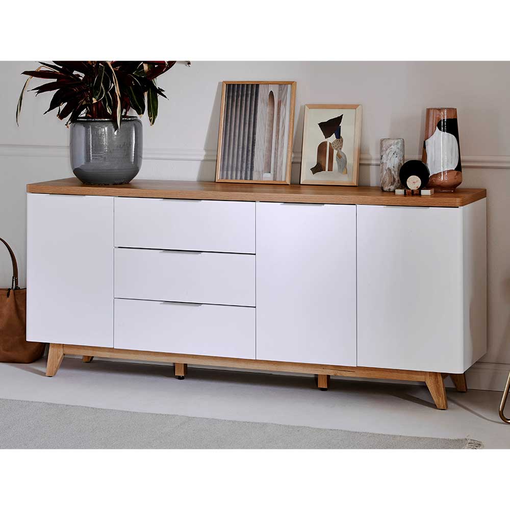 180 cm breites Sideboard in Weiß - Xuana