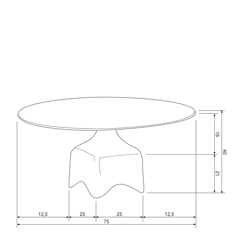 Couchtisch in Schwarzbraun mit Antik Finish - Endjos