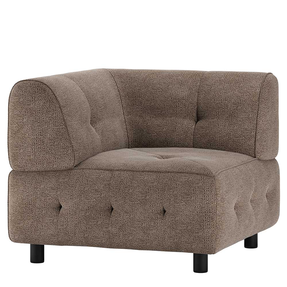 Chenille Modulsofa Ecke in Graubraun - Tulcea