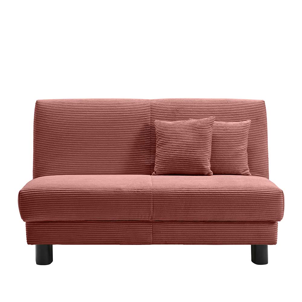 Cord Faltsofa in Rot 145x85x100 - Jannik