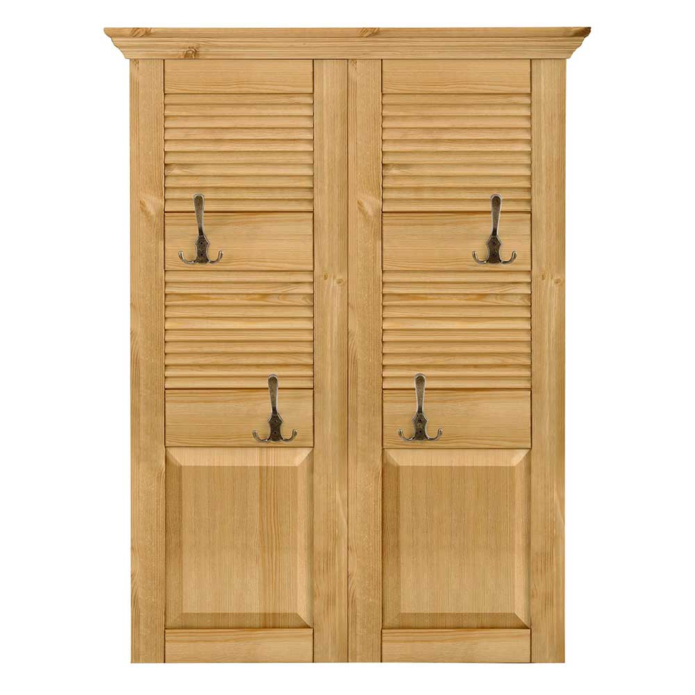 Country Style Wandgarderobe Paneel aus Kiefer - Zavieca