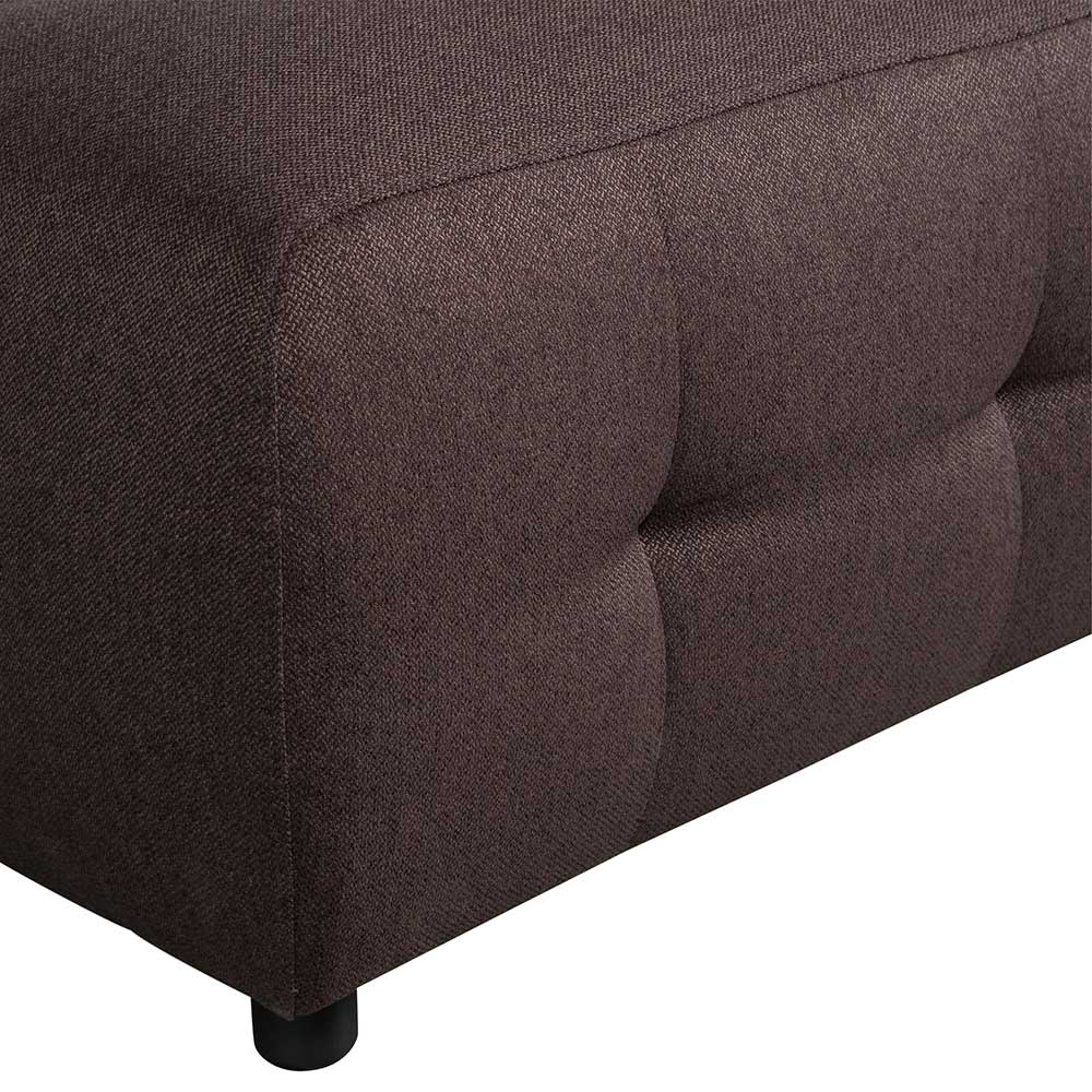 Modulsofa Hocker in Graubraun Stoffbezug - Sundini