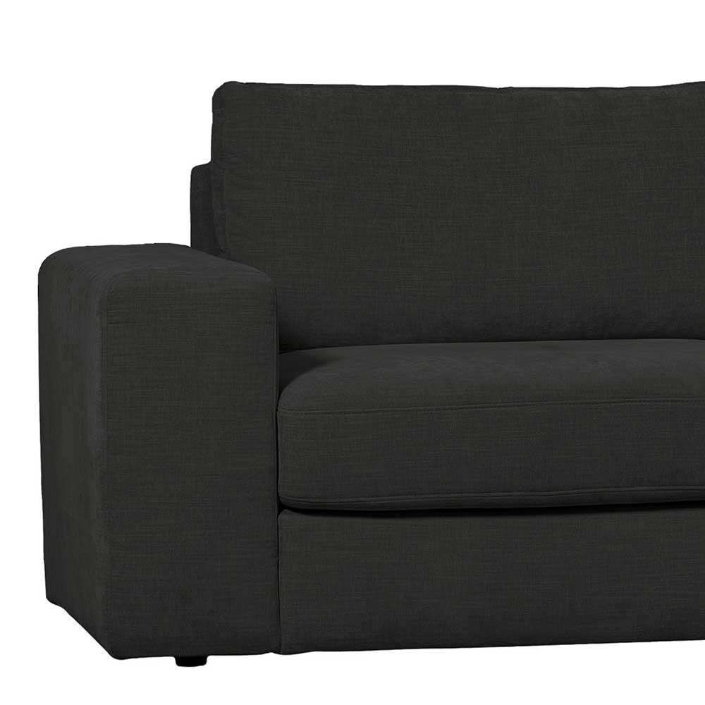 L Sofa aus Webstoff in Anthrazit - Jilatov