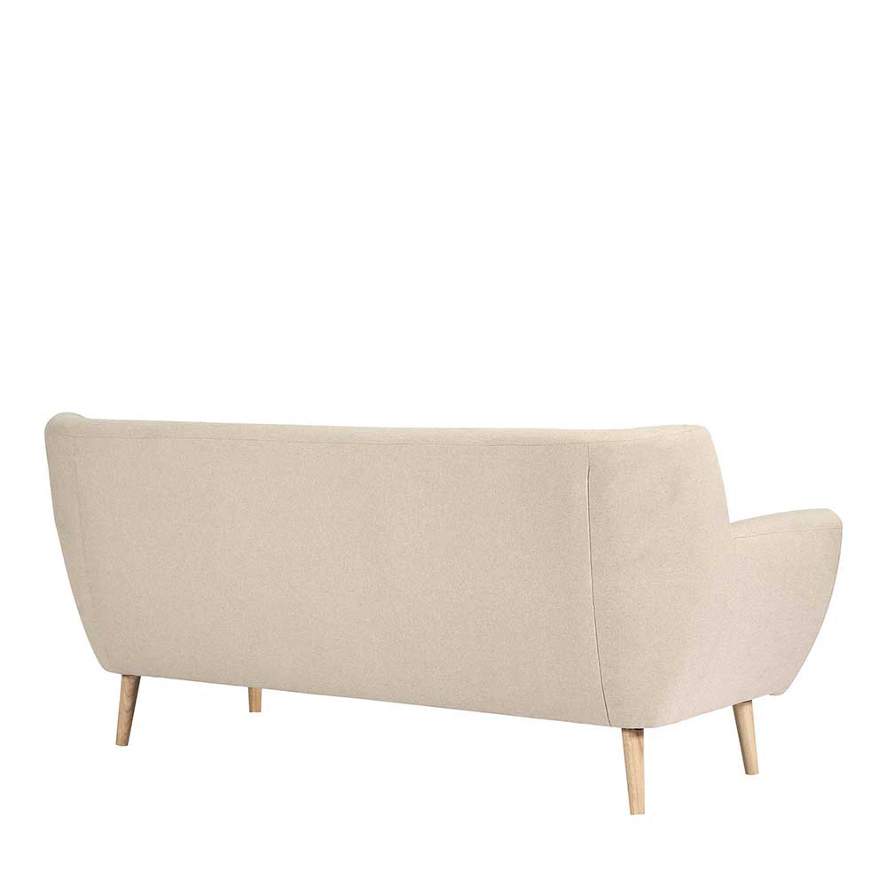 Retro Style Sofa in Beige mit Natur - Paulo