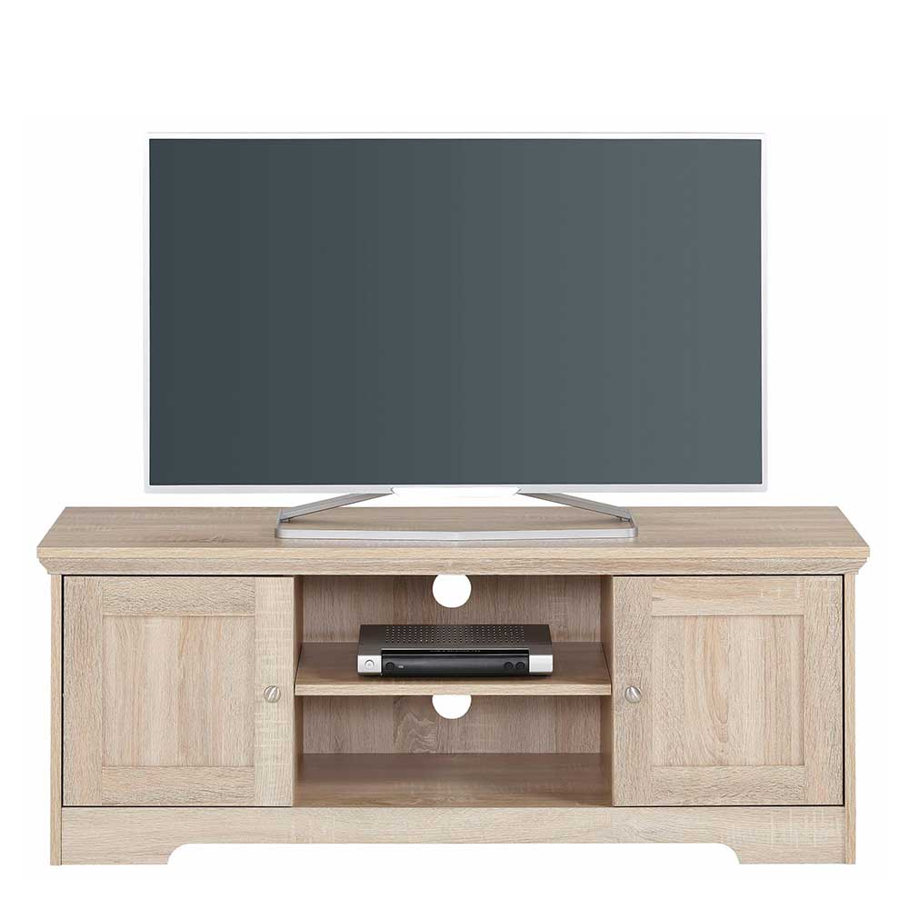 120x45x40 Landhaus TV Element in Eiche Holzdekor - Rienva