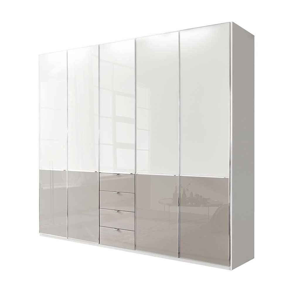 5-türiger Schlafzimmer-Schrank 247 cm breit - Pascan