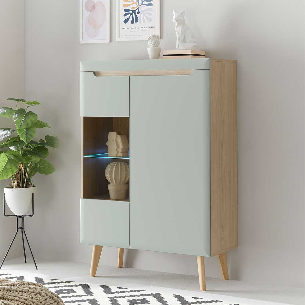 Highboard mit Glaseinsatz - Armina