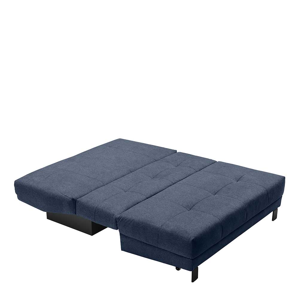 Sofa mit Bettfunktion in Blau Webstoff - Sulara