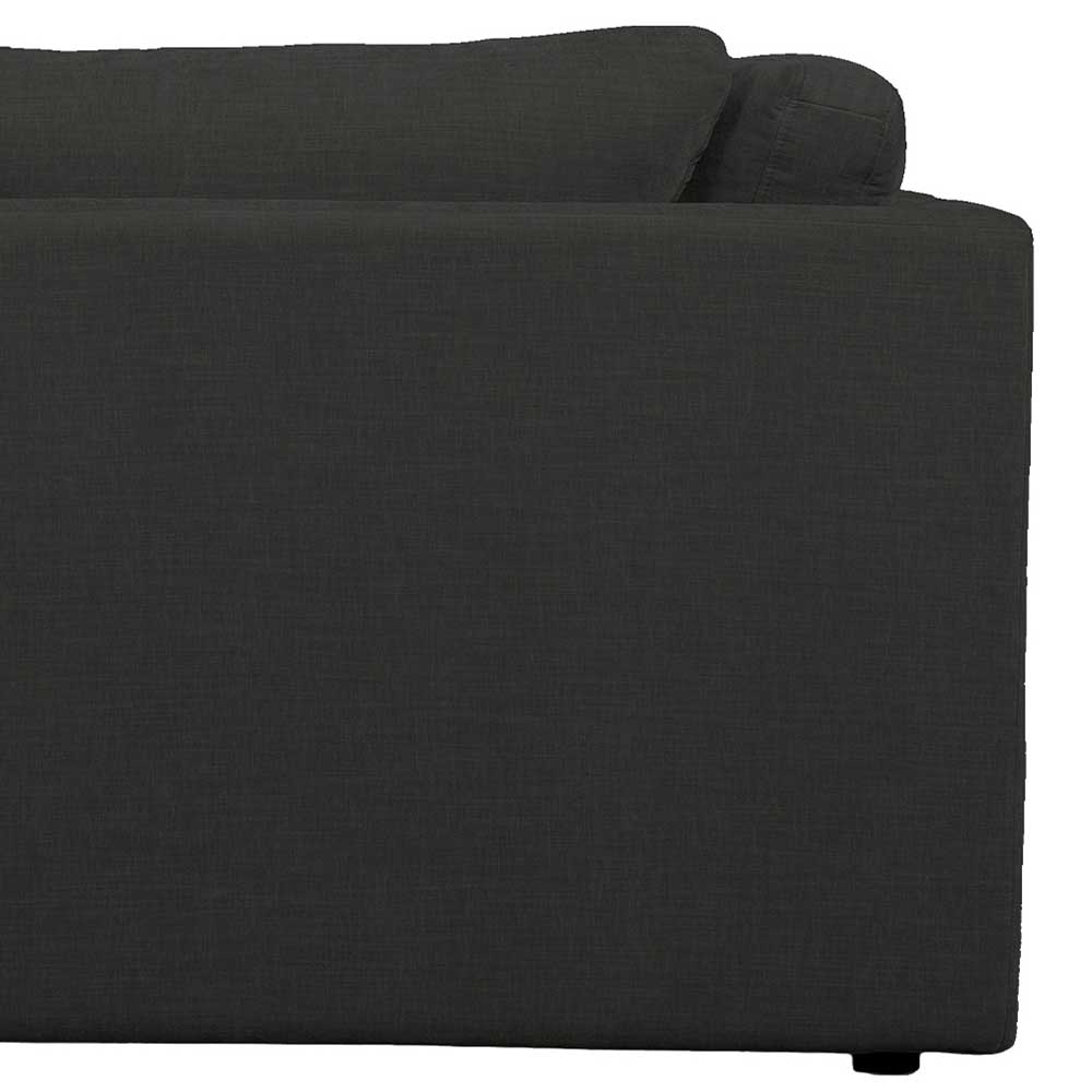 L Sofa aus Webstoff in Anthrazit - Jilatov