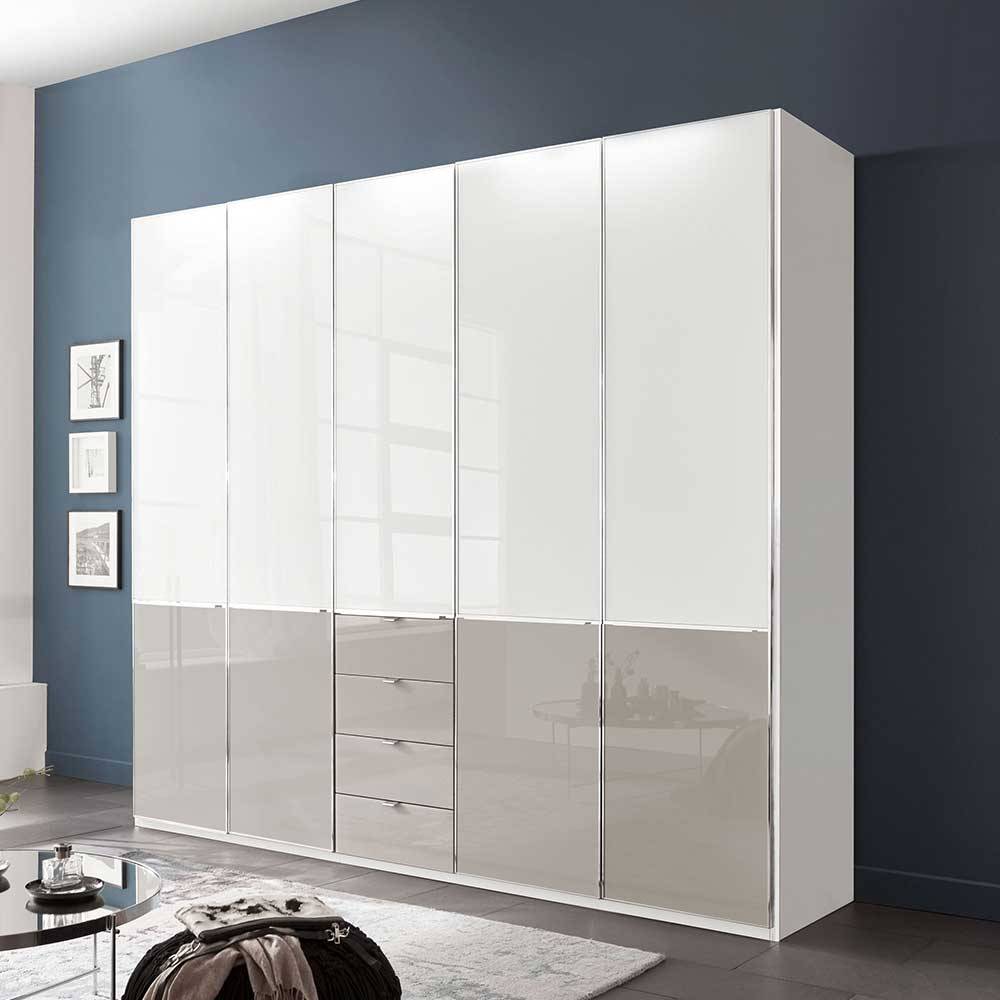 5-türiger Schlafzimmer-Schrank 247 cm breit - Pascan