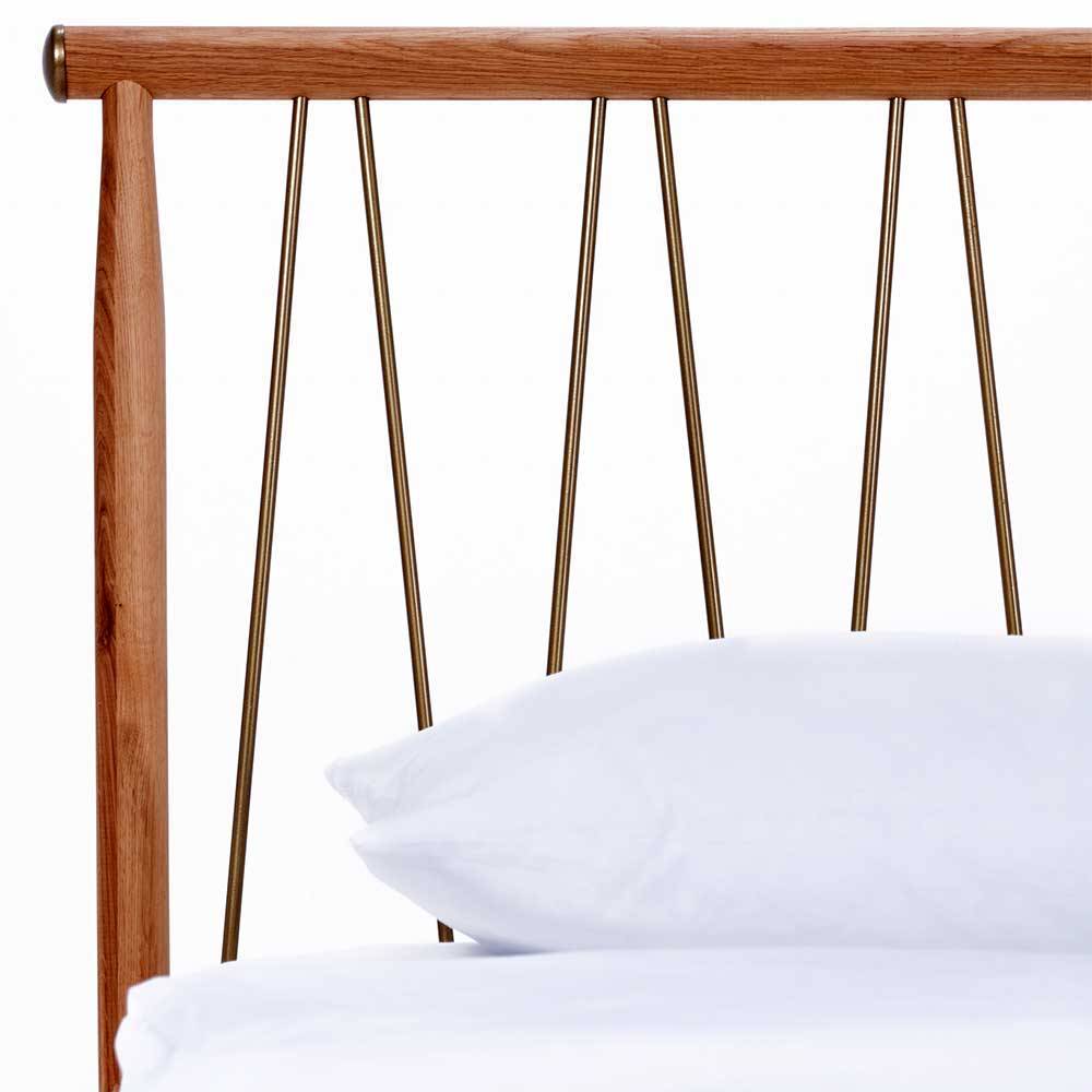 Skandi Doppelbett aus Wildeiche Honig - Reymons