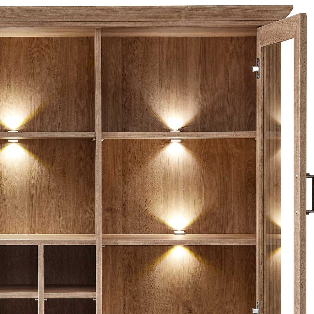 Buffet-Schrank in Eiche Optik mit LED - Barack