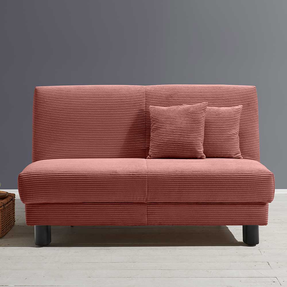 Cord Faltsofa in Rot 145x85x100 - Jannik