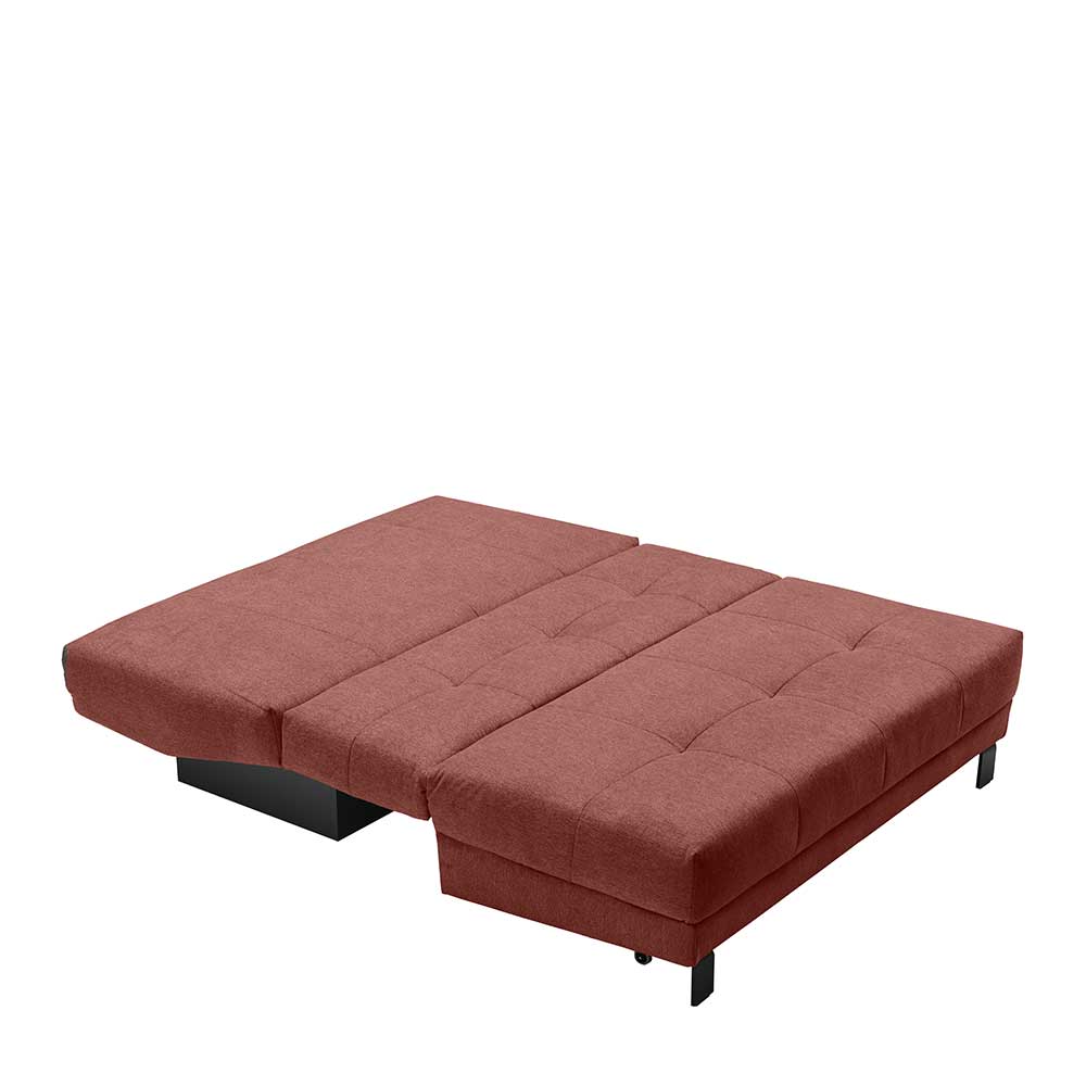 Bettsofa ohne Armlehnen in Rot Stoff - Coana